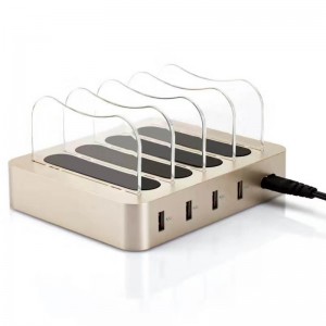 KPS-8402LC Négy USB portos töltőállomás (US / EU / UK / AU AC kábel)
