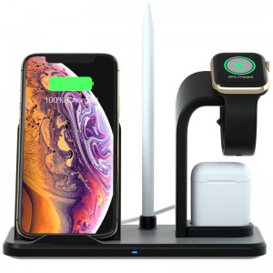 KPS-9303HC Custom 10W Qi gyors 3in1 telefon vezeték nélküli töltő Iwatch és repülőgépek számára