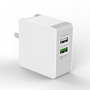 KPS-8034LC QC3.0 + 5V2.4A USB töltő